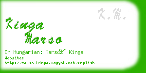 kinga marso business card